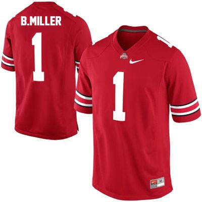 Ohio State Buckeyes Men's Braxton Miller #1 Red Authentic Nike College NCAA Stitched Football Jersey HG19V43OE